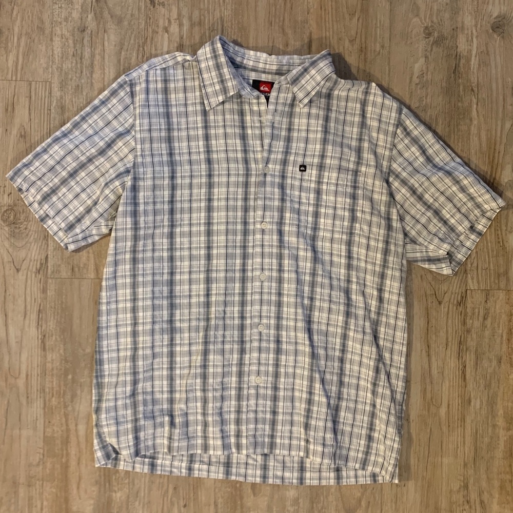 Quicksilver Plaid Button Down Shirt Size L